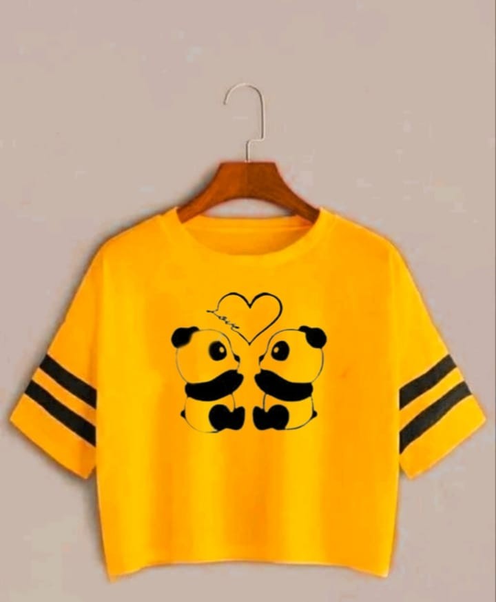 CPL PANDA STRP CROP TSHIRT