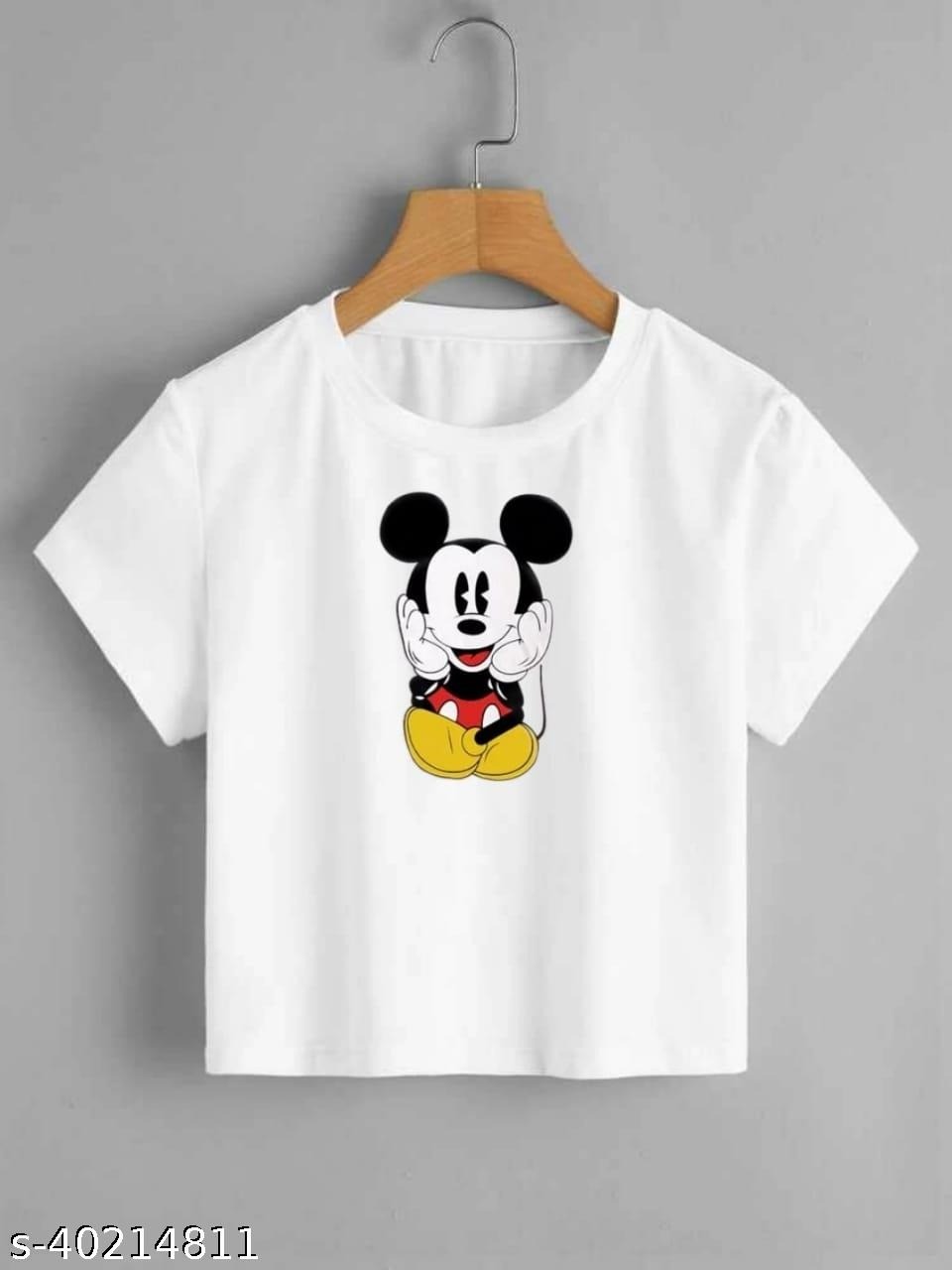 SINGLE MICKEY CROP TSHIRT