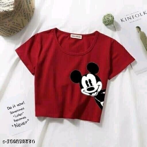 SIDE MICKEY CROP TSHIRT