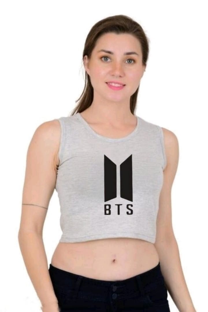 NEW BTS SLEEVELESS CROP TSHIRT