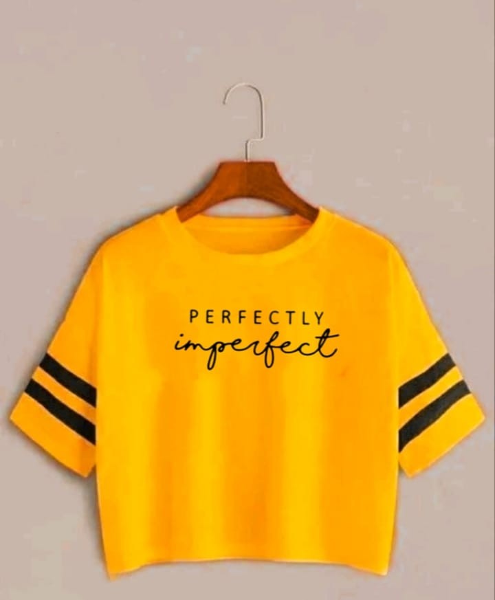 PERFECTLYT IMP STRP CROP TSHIRT