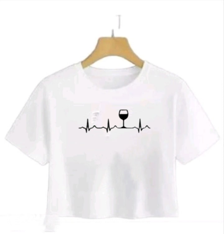 WINE GLASS CROP TSHIRT