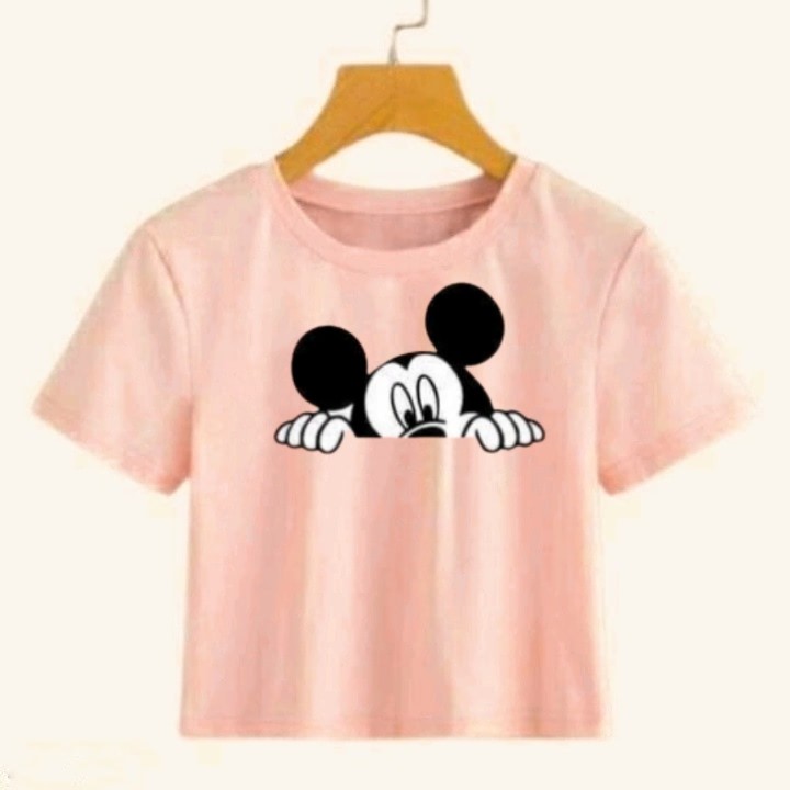 HALF MICKEY CROP TSHIRT