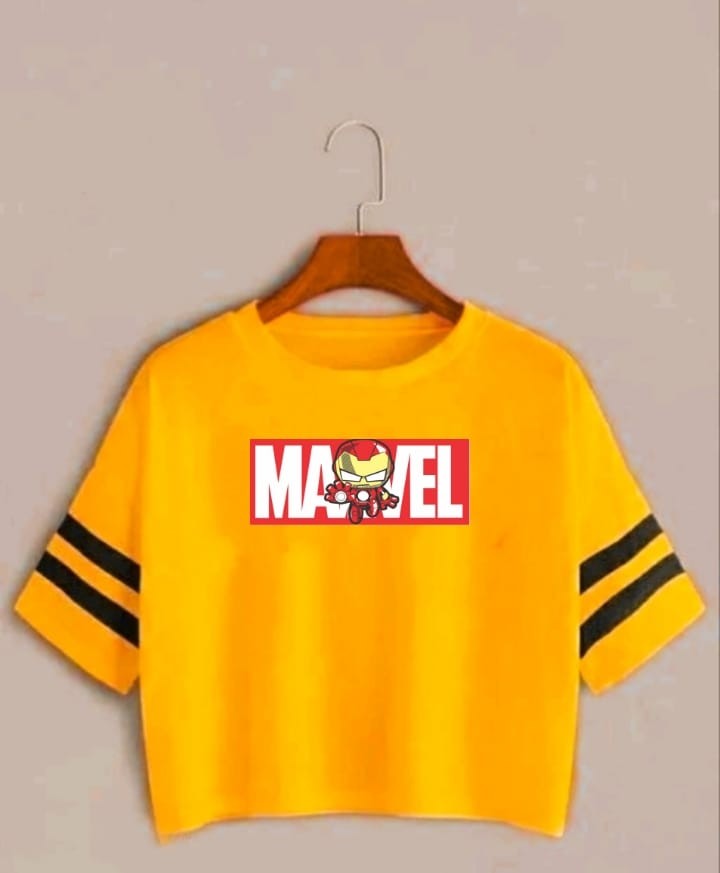 MARVEL STRP CROP TSHIRT