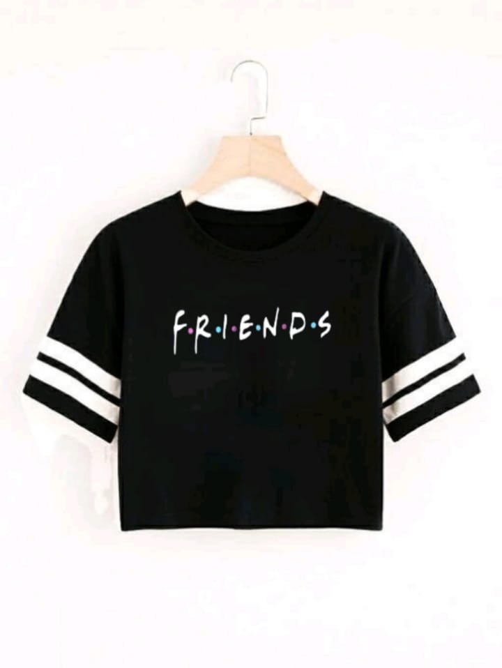 FRIENDS STRP CROP TSHIRT