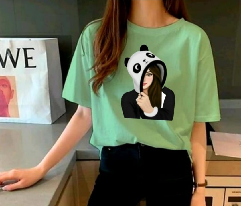 PANDA GIRL WOMEN OVERSIZE TSHIRT