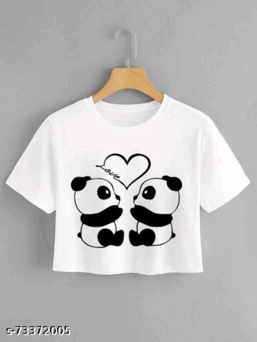 COUPLE PANDA CROP TSHIRT