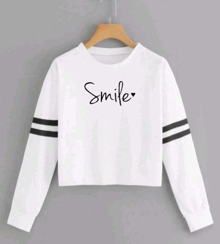 SMILE HRT LFB STRP REGULAR TSHIRT