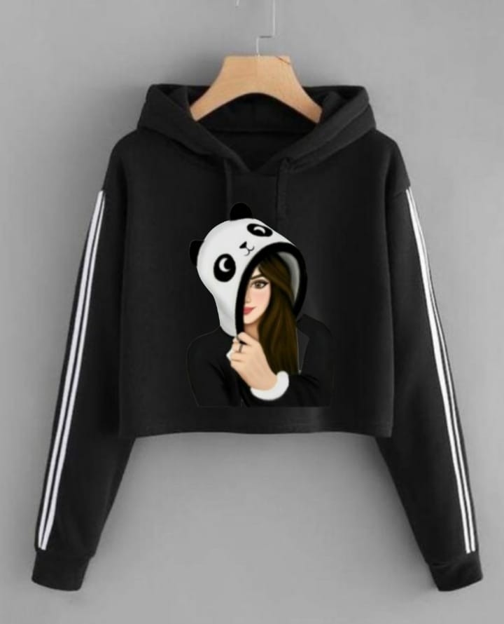 PANDA GIRL CROP HUDDIE