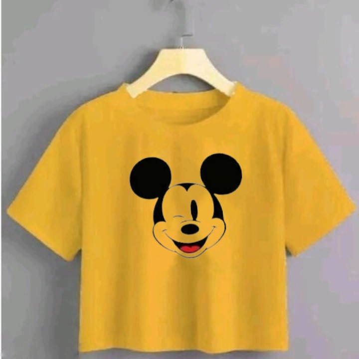 MICKEY FACE CROP TSHIRT